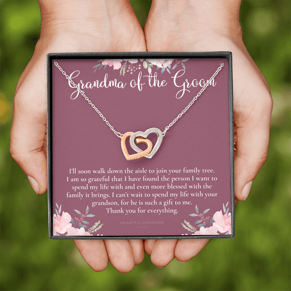Grandmother of the Groom Gift Necklace, Grandma Wedding Gift, Nana, Bridal Shower, Rehearsal Dinner, Thank You Gift