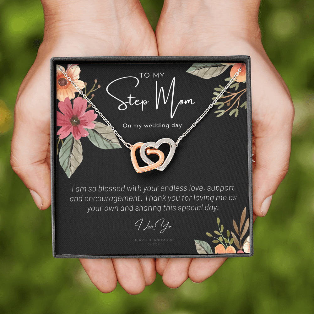 Stepmom Wedding Gift, Bride to Stepmom Necklace, To My Stepmom on My Wedding Day, Wedding Day Gift to Stepmom From Stepdaughter