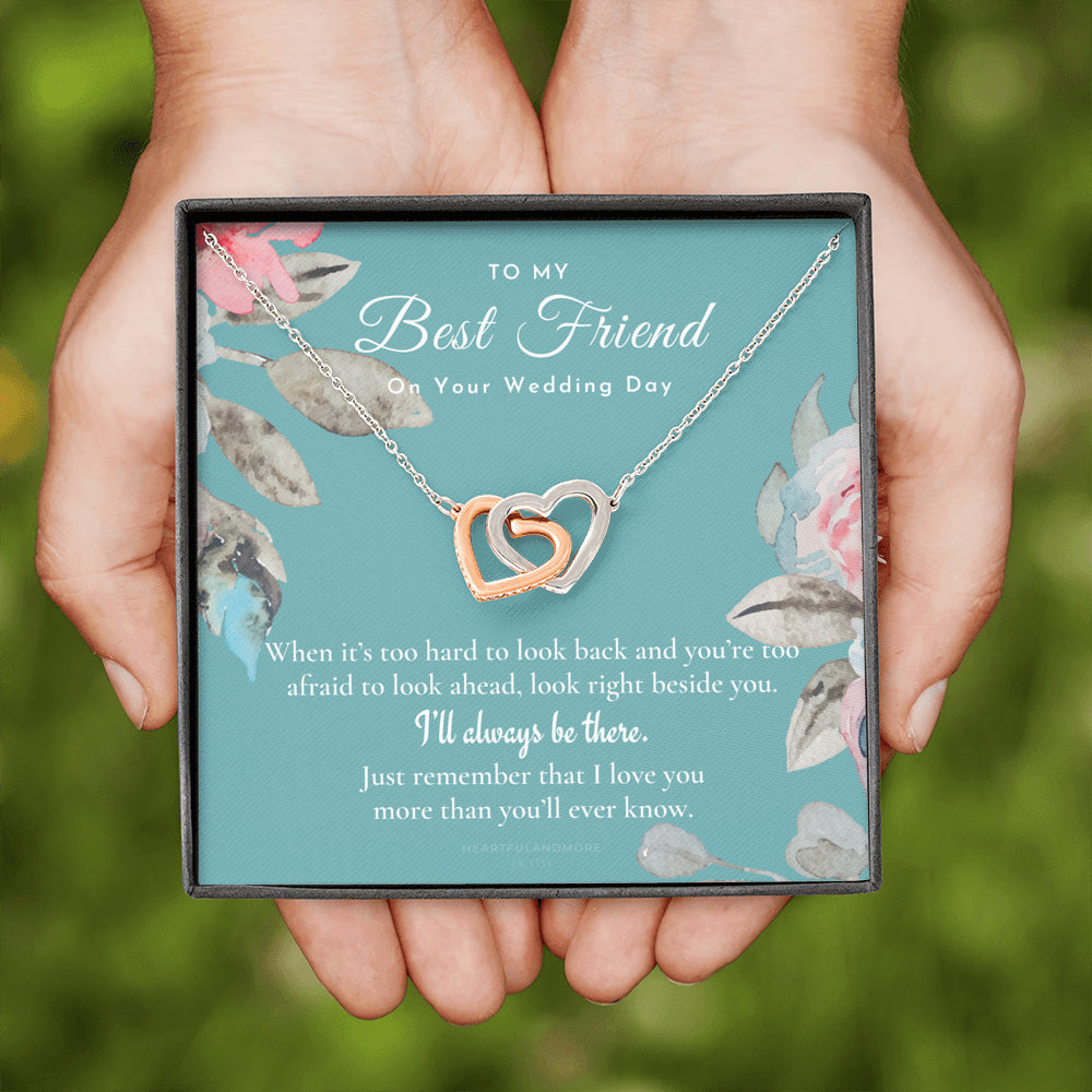 Best Friend Gift on Her Wedding Day, Best Friend to Bride Necklace, Best Friend Gift to Bride, Bride Gift From Maid of Honor, To My Best Friend
