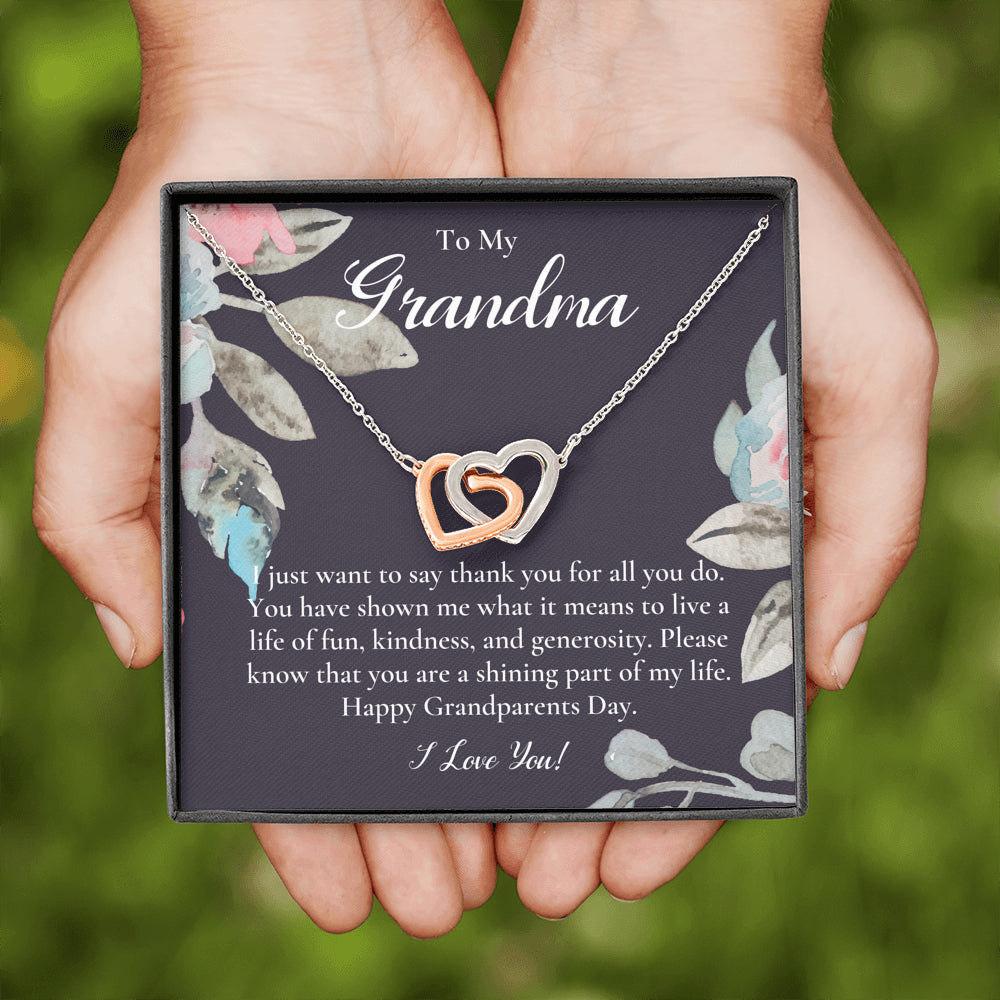 Gift For Grandma Necklace, Grandmother Birthday Gift From Granddaughter/Grandson, To My Grandma Necklace Gift, Grandmother Gift, Grandparents Day Gift