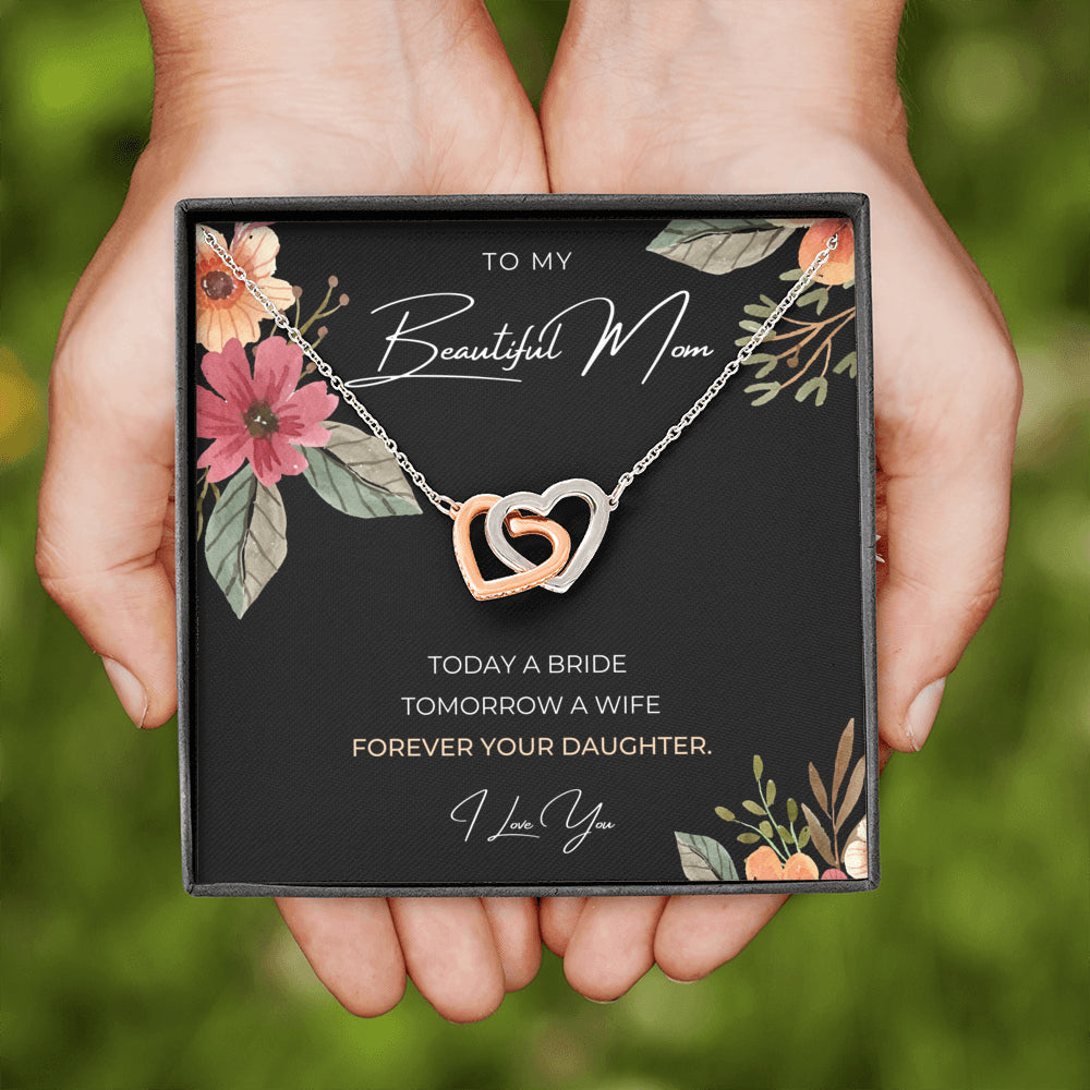 Gift for Mom on Wedding Day, Gift for Mom on Wedding Day, Mother of the Bride Necklace, Bride to Mom Gift, Wedding Gift for Mom