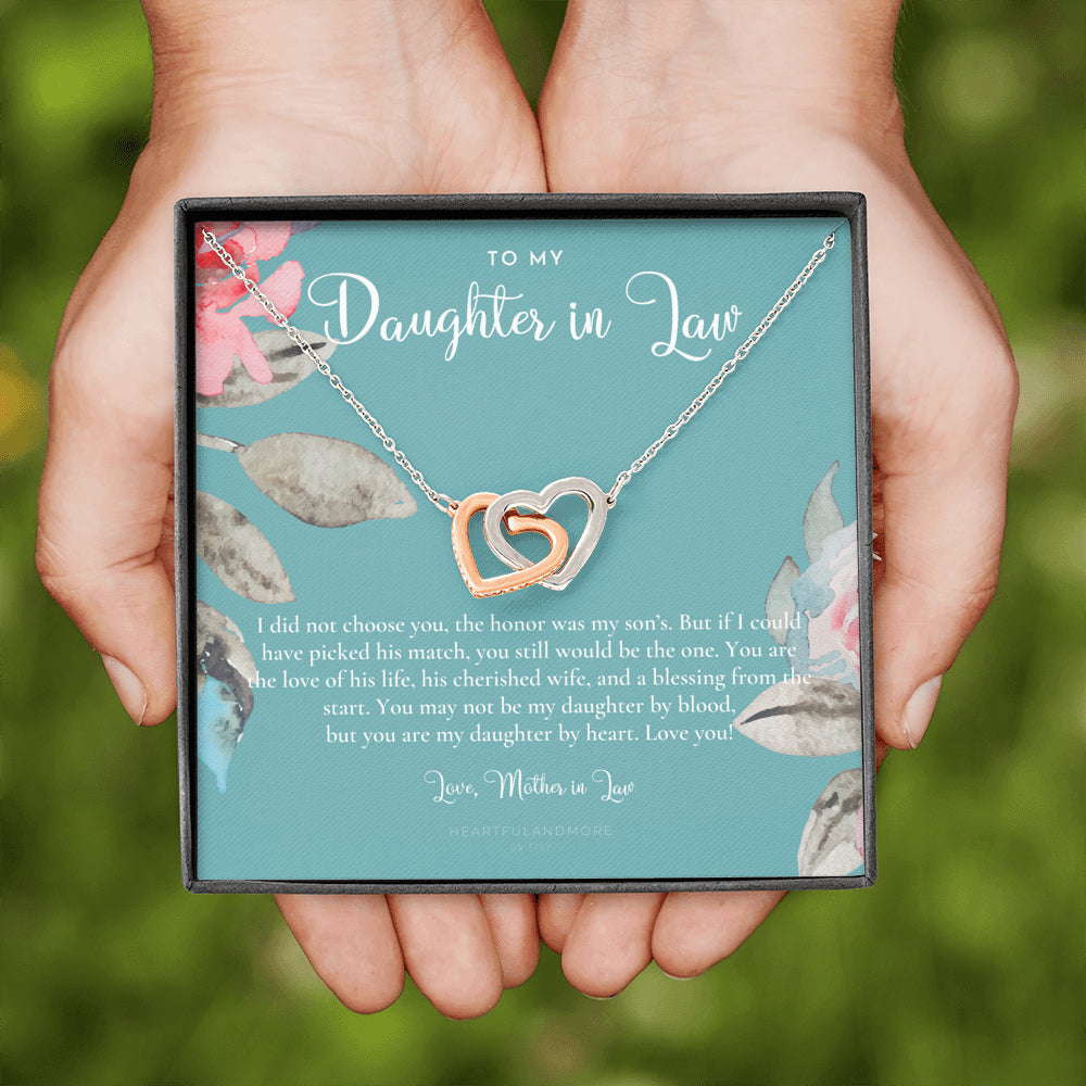 Daughter-In-Law Gift Necklace, Wedding Gift, Jewelry From Mother-In Law, Gift for Bride, Daughter-In-Heart
