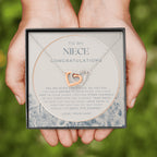 Interlocking Necklace, To My Niece, Live Your Dreams Necklace, Gift for Niece from Aunt, Graduation