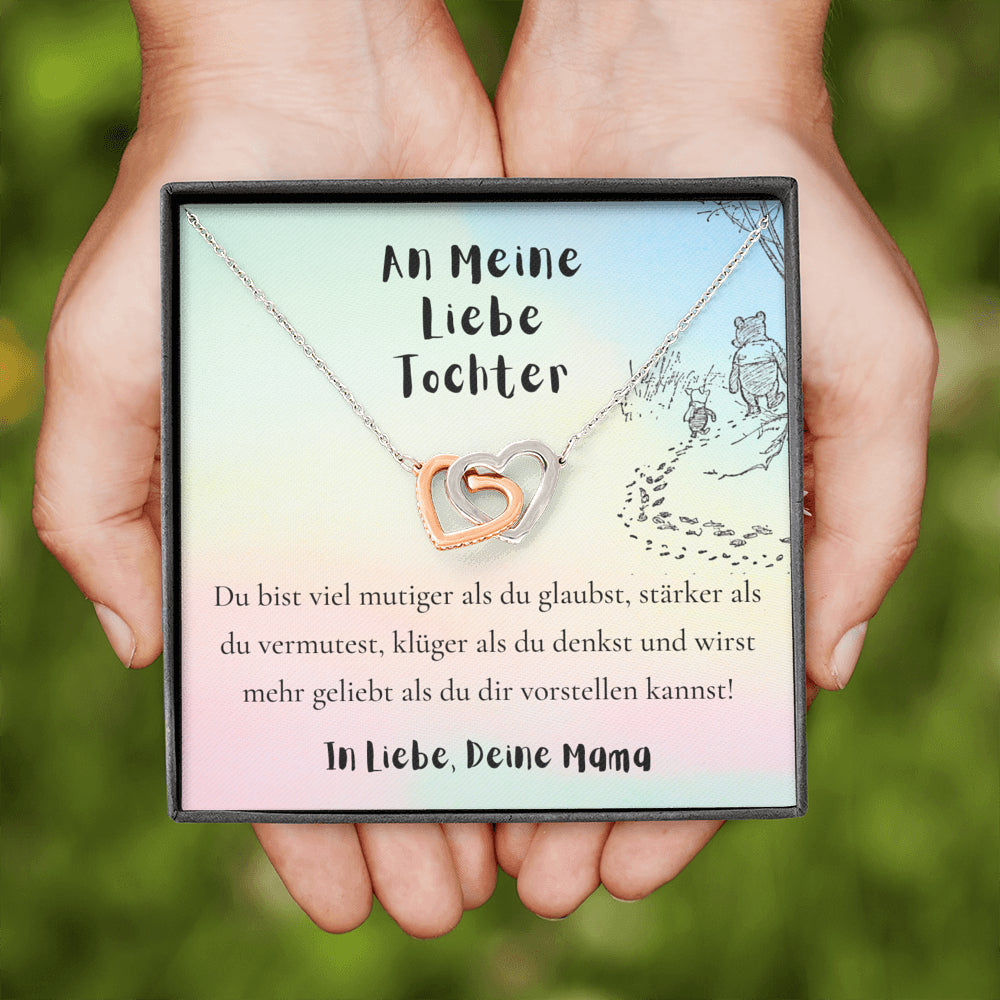 Halskette für Tochter, Geburtstagsgeschenk für Tochter, Goldene Herzen Kette für Tochter, Silberkette, Konfirmation Geschenk, für Tochter