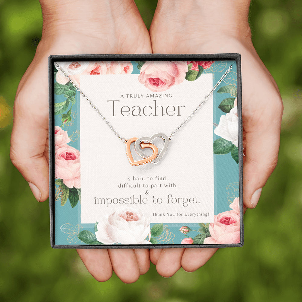 Teacher Gift, Gift for Teacher Necklace, A Truly Amazing Teacher Appreciation Gift