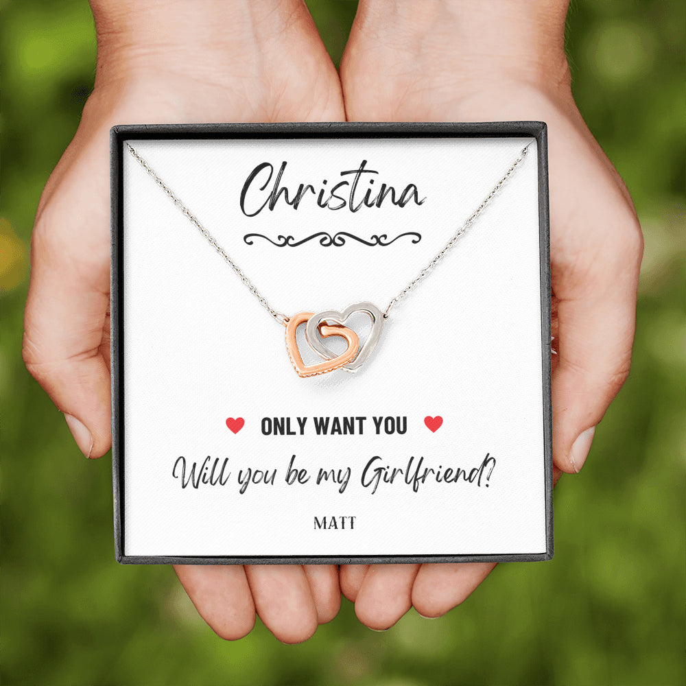Girlfriend Proposal Ideas, Will You Be My Girlfriend Gift, Asking Out Girlfriend, Will You Be My Girlfriend Proposal Necklace