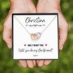 Girlfriend Proposal Ideas, Will You Be My Girlfriend Gift, Asking Out Girlfriend, Will You Be My Girlfriend Proposal Necklace