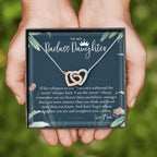 Daughter Gift from Mom, Heart Necklace Daughter Gift, Interlocking Necklace to Daughter, Daughter Graduation, Birthday Gift, Necklace