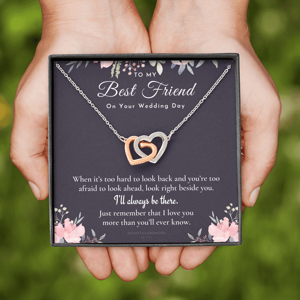 Best Friend Gift on Her Wedding Day, Best Friend to Bride Necklace, Best Friend Gift to Bride, Bride Gift From Maid of Honor, To My Best Friend