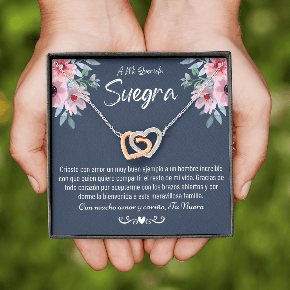 Suegra Necklace Gift, Spanish Mother In Law Gift from Daughter In Law, Regalo Para Mi Suegra,Nuera A Suegra Cumpleaños De La Suegra,Jewelry