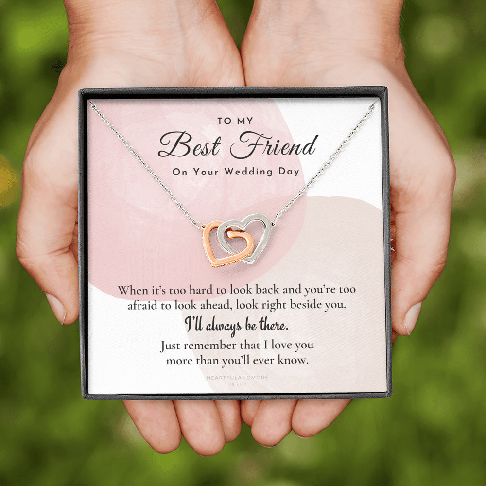 Best Friend Gift on Her Wedding Day, Best Friend to Bride Necklace, Best Friend Gift to Bride, Bride Gift From Maid of Honor, To My Best Friend