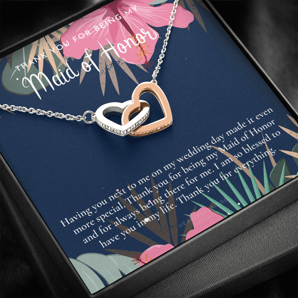 Maid of Honor Thank You Gift From Bride, Bridesmaid Gift, Maid of Honor Gift Necklace, Matron of Honor Gift, Thank You Gift From Bride