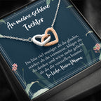 Halskette für Tochter, Geburtstagsgeschenk für Tochter, Goldene Herzen Kette für Tochter, Silberkette, Konfirmation Geschenk, für Tochter