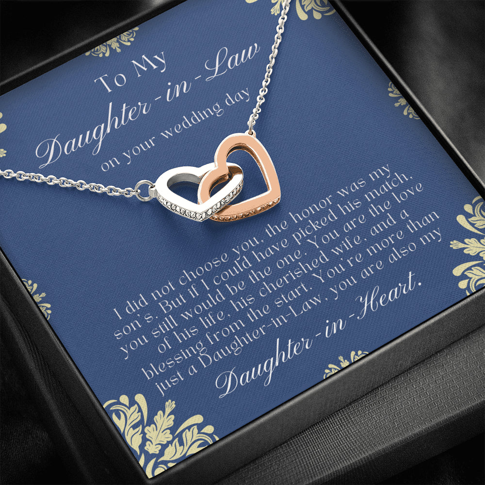 Daughter-In-Law Gift Necklace, Wedding Gift, Jewelry From Mother-In Law, Gift for Bride, Daughter-In-Heart, Welcoming Daughter In Law