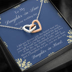 Daughter-In-Law Gift Necklace, Wedding Gift, Jewelry From Mother-In Law, Gift for Bride, Daughter-In-Heart, Welcoming Daughter In Law