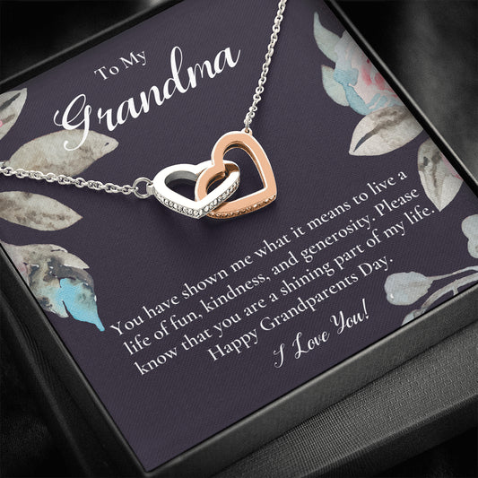 Gift For Grandma Necklace, Grandmother Birthday Gift From Granddaughter/Grandson, To My Grandma Necklace Gift, Grandmother Gift, Grandparents Day Gift