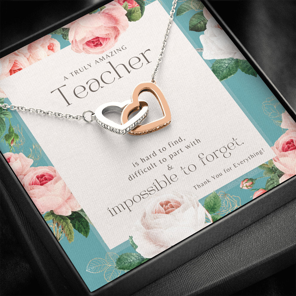 Teacher Gift, Gift for Teacher Necklace, A Truly Amazing Teacher Appreciation Gift