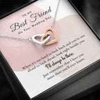 Best Friend Gift on Her Wedding Day, Best Friend to Bride Necklace, Best Friend Gift to Bride, Bride Gift From Maid of Honor, To My Best Friend