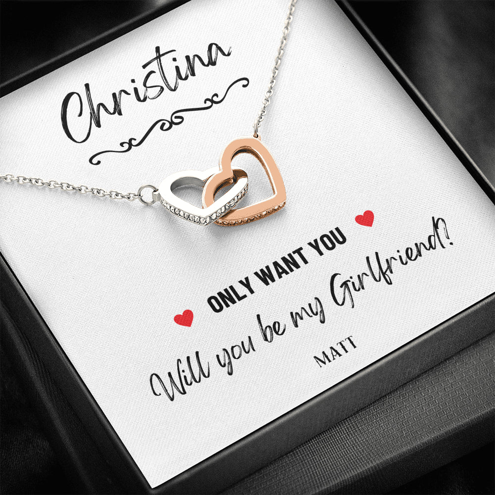 Girlfriend Proposal Ideas, Will You Be My Girlfriend Gift, Asking Out Girlfriend, Will You Be My Girlfriend Proposal Necklace