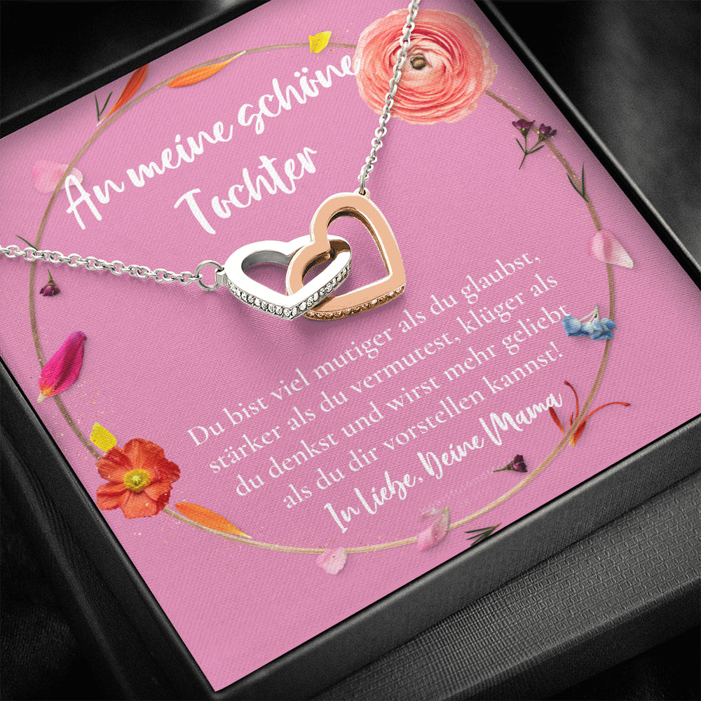 Halskette für Tochter, Geburtstagsgeschenk für Tochter, Goldene Herzen Kette für Tochter, Silberkette, Konfirmation Geschenk, für Tochter