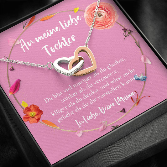 Halskette für Tochter, Geburtstagsgeschenk für Tochter, Goldene Herzen Kette für Tochter, Silberkette, Konfirmation Geschenk, für Tochter