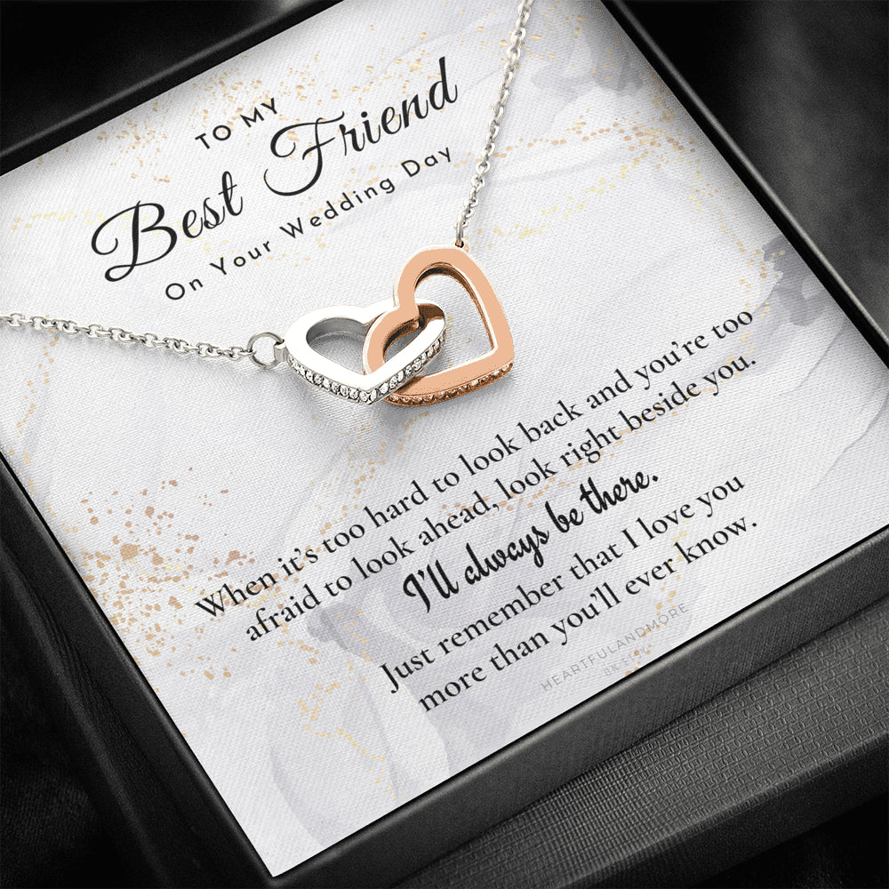 Best Friend Gift on Her Wedding Day, Best Friend to Bride Necklace, Best Friend Gift to Bride, Bride Gift From Maid of Honor, To My Best Friend