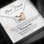 Best Friend Gift on Her Wedding Day, Best Friend to Bride Necklace, Best Friend Gift to Bride, Bride Gift From Maid of Honor, To My Best Friend