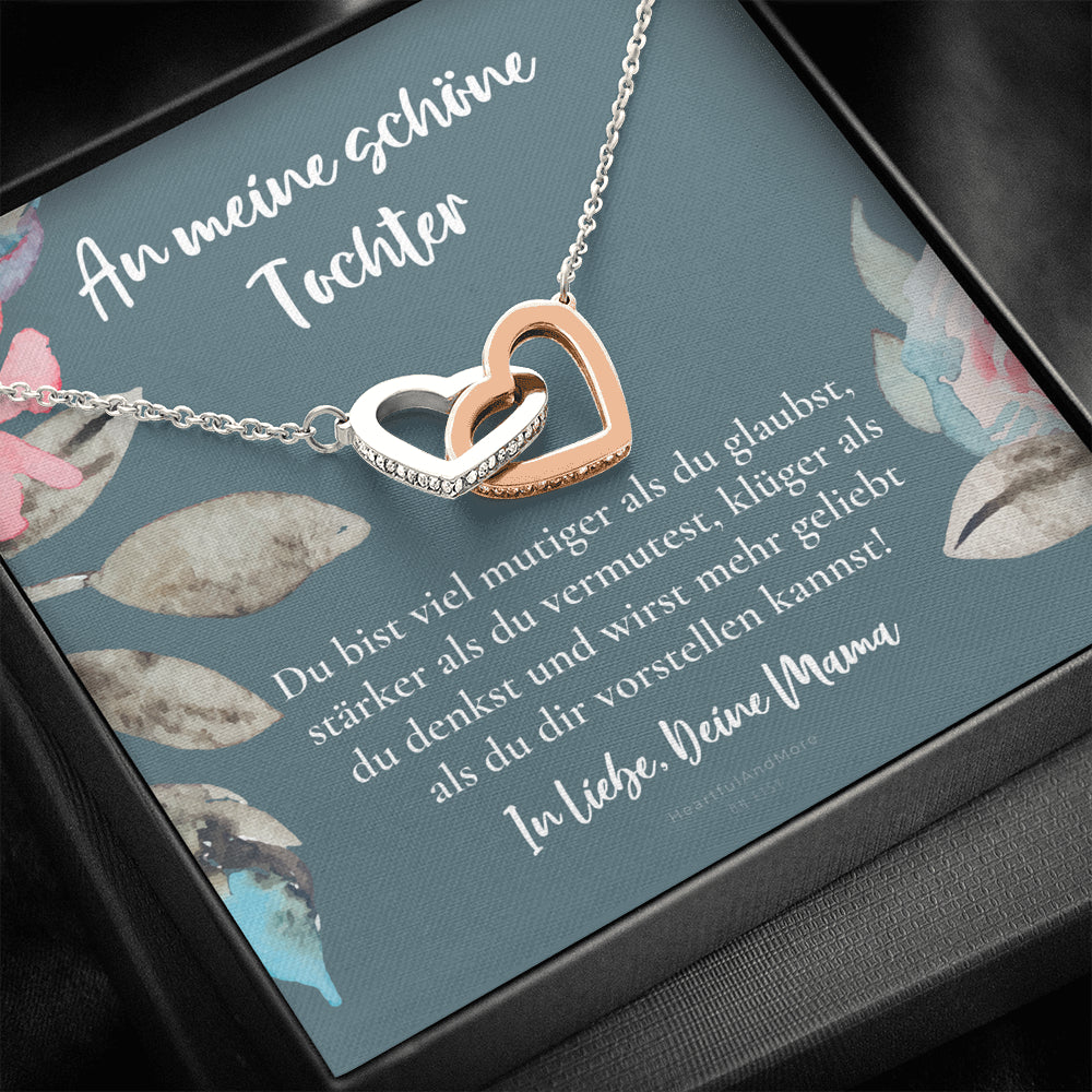 Halskette für Tochter, Geburtstagsgeschenk für Tochter, Goldene Herzen Kette für Tochter, Silberkette, Konfirmation Geschenk, für Tochter