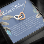 Daughter Gift from Mom, Heart Necklace Daughter Gift, Interlocking Necklace to Daughter, Daughter Graduation, Birthday Gift, Necklace