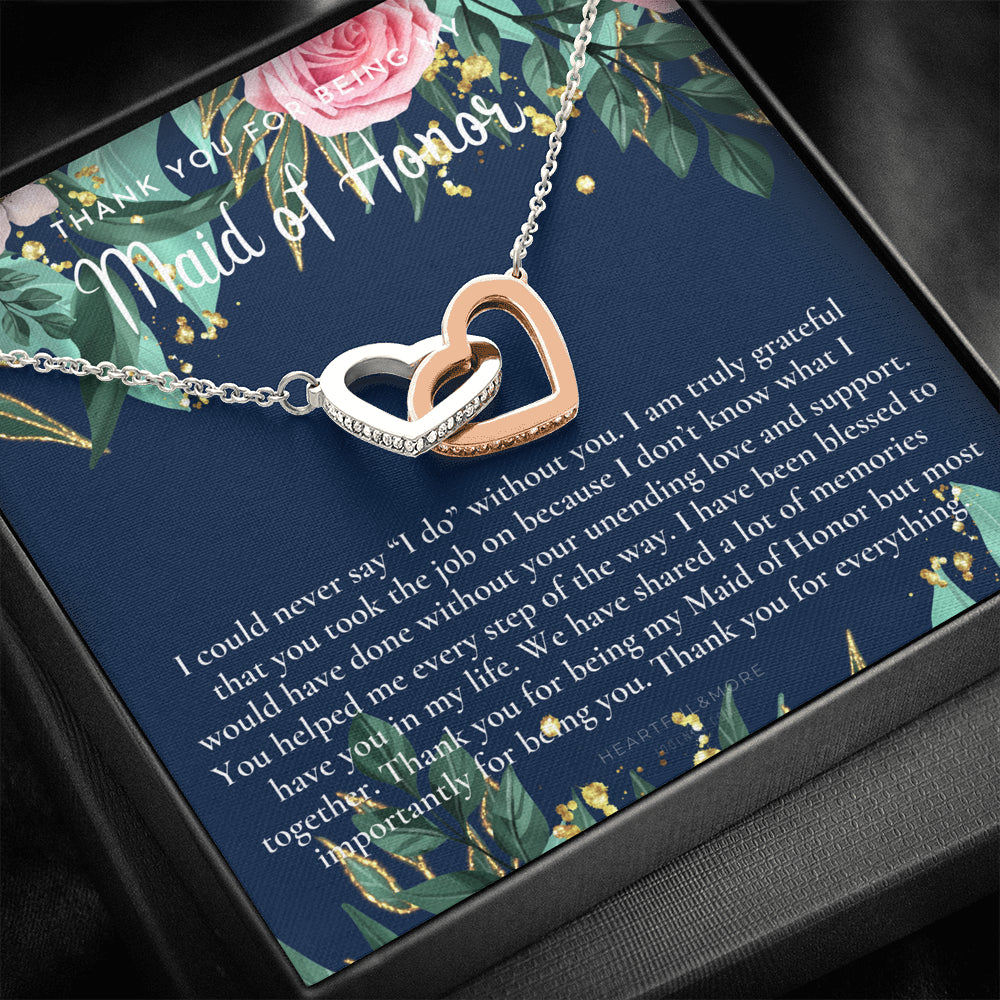 Maid of Honor Thank You Gift From Bride, Bridesmaid Gift, Maid of Honor Gift Necklace, Matron of Honor Gift, Thank You Gift From Bride