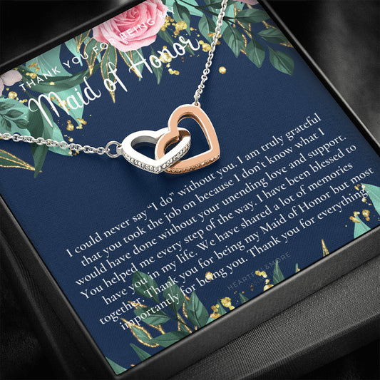 Maid of Honor Thank You Gift From Bride, Bridesmaid Gift, Maid of Honor Gift Necklace, Matron of Honor Gift, Thank You Gift From Bride