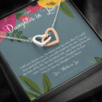 Daughter-In-Law Gift Necklace, Wedding Gift, Jewelry From Mother-In Law, Gift for Bride, Daughter-In-Heart