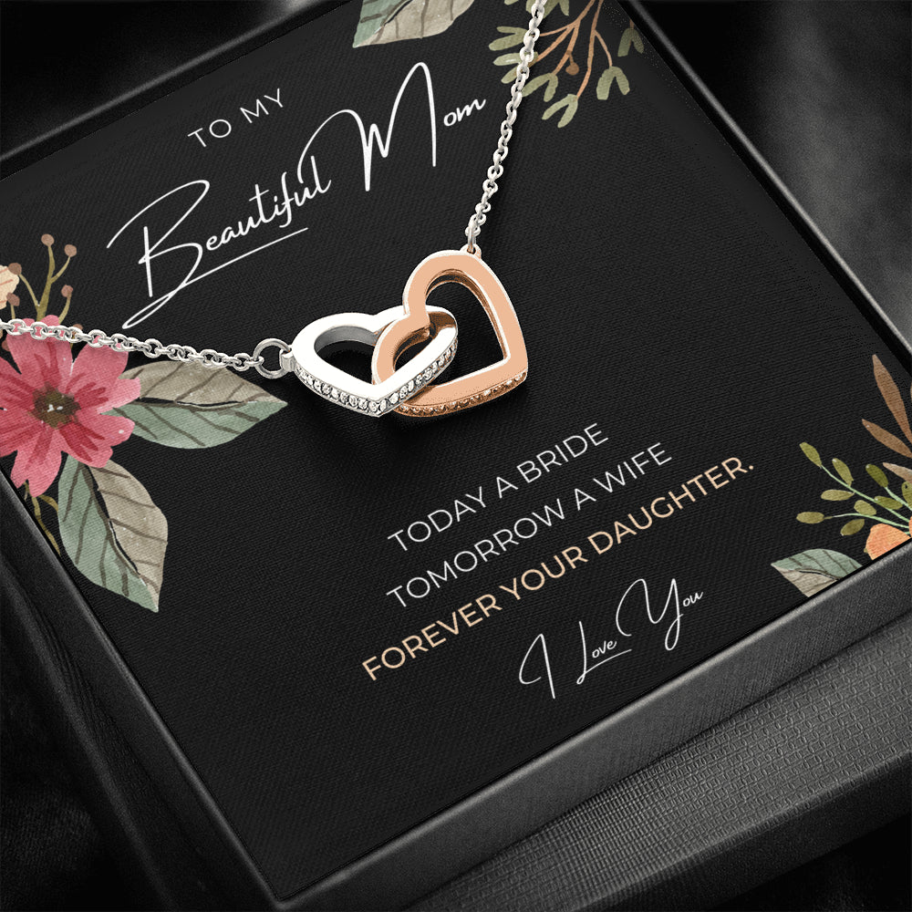 Gift for Mom on Wedding Day, Gift for Mom on Wedding Day, Mother of the Bride Necklace, Bride to Mom Gift, Wedding Gift for Mom
