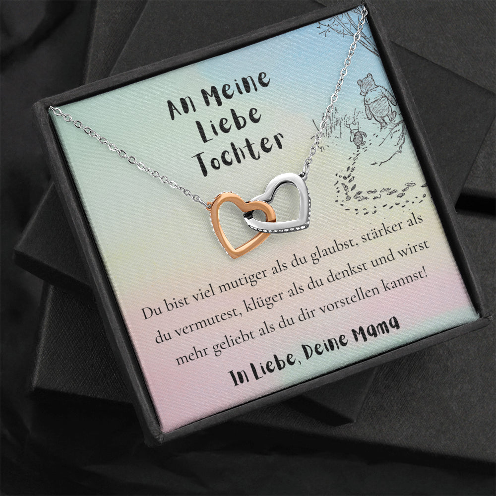 Halskette für Tochter, Geburtstagsgeschenk für Tochter, Goldene Herzen Kette für Tochter, Silberkette, Konfirmation Geschenk, für Tochter