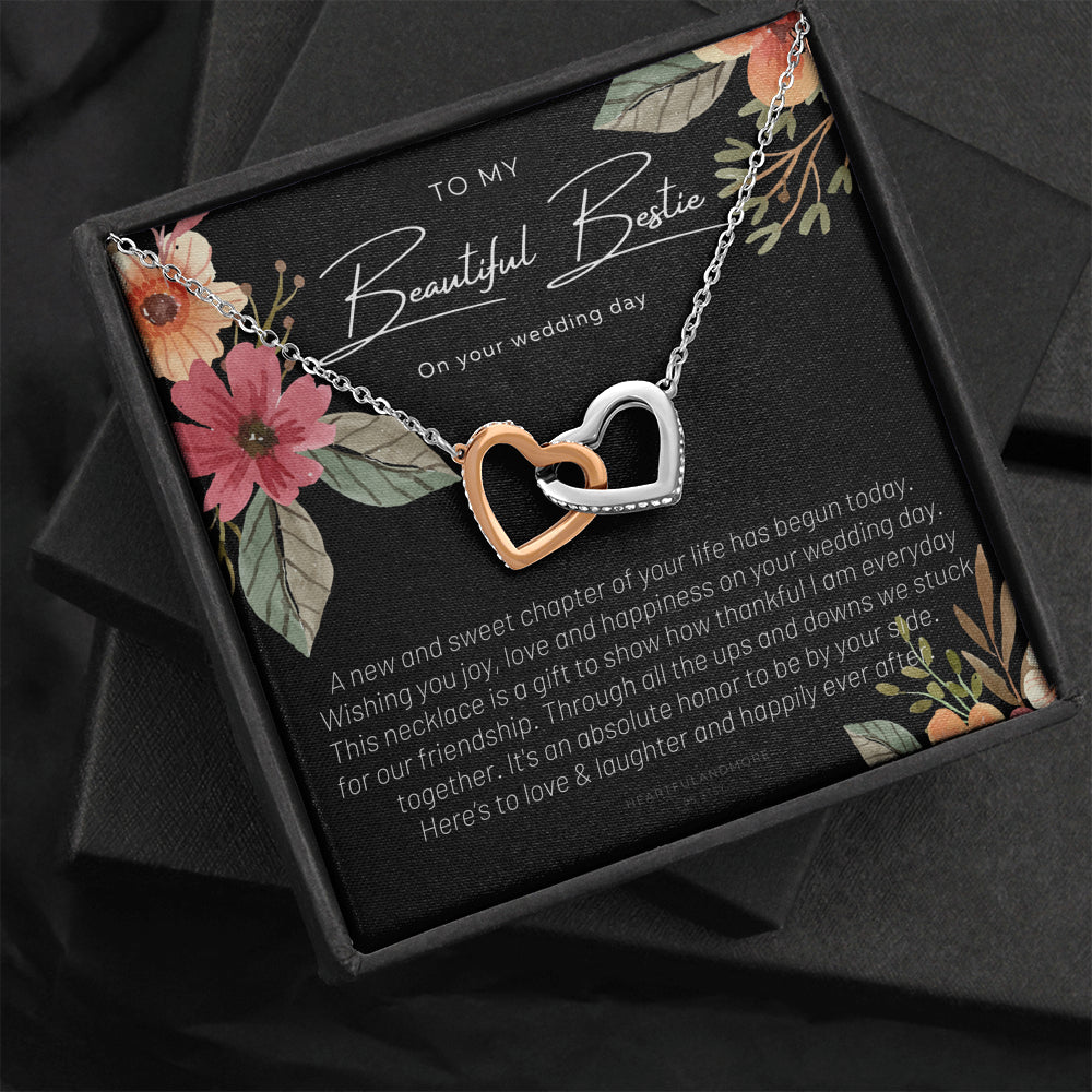 To My Best Friend On Her Wedding Day, Bride Gift From Maid of Honor, Best Friend Gift to Bride, Best Friend to Bride Necklace, Wedding Gift