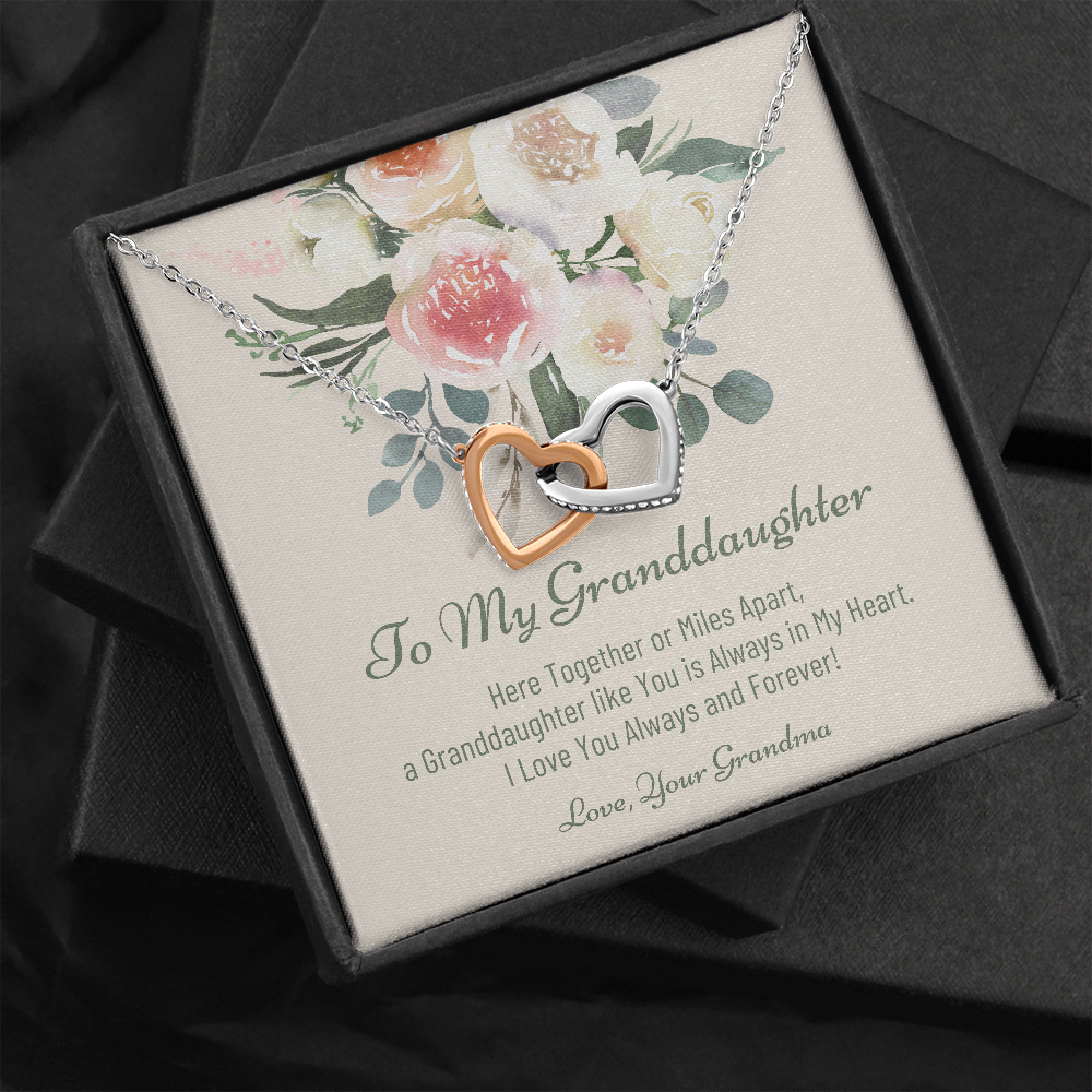 To My Granddaughter, Granddaughter Necklace For Christmas, Christmas Gift for Granddaughter