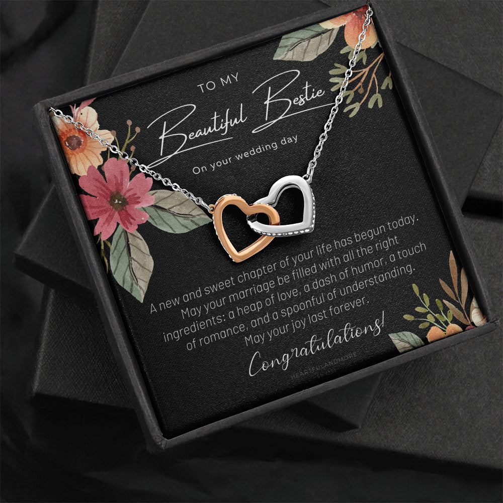 To My Best Friend On Her Wedding Day, Bride Gift From Maid of Honor, Best Friend Gift to Bride, Best Friend to Bride Necklace, Wedding Gift