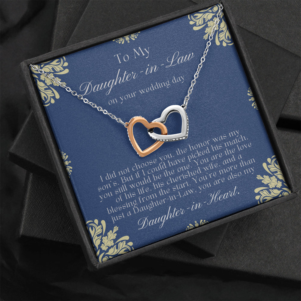 Daughter-In-Law Gift Necklace, Wedding Gift, Jewelry From Mother-In Law, Gift for Bride, Daughter-In-Heart, Welcoming Daughter In Law