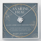 Alles liebe zum hochzeitstag, Ideen zu 1 jahr jubiläumsgeschenke, Zum 1 Hochzeitstag Geschenk für Frau, Halskette für deutsche Ehefrau