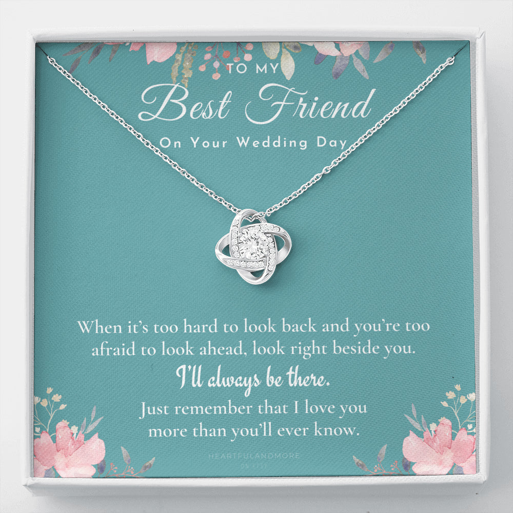 Best Friend Gift on Her Wedding Day, Best Friend to Bride Necklace, Best Friend Gift to Bride, Bride Gift From Maid of Honor, To My Best Friend