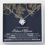 Gift For Female Police officer, Police officer Retirement Gift, Police officer Appreciation Gift, Birthday, Love Knot Necklace