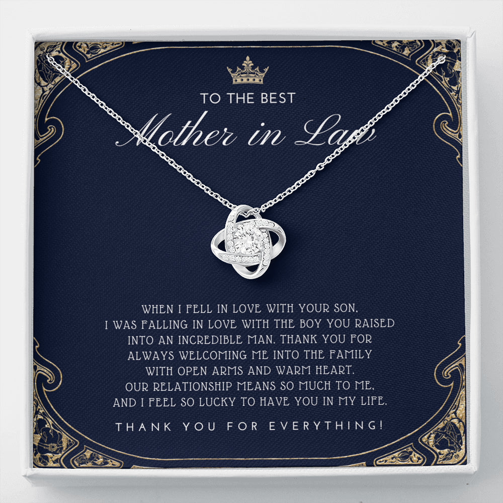 Love Knot Necklace | Mother in Law Gift | Mom in Law Jewelry | Mother's Day Gift for Mother-in-Law | Gift for Mother in Law | Mother-in-Law Necklace