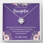 Necklace Gift For Daughter From Parents, Daughter Necklace From Mom And Dad, Daughter Gift From Parents