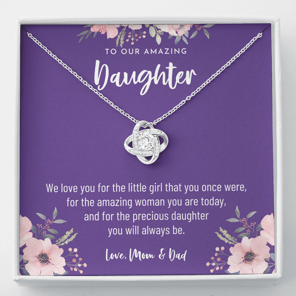 Necklace Gift For Daughter From Parents, Daughter Necklace From Mom And Dad, Daughter Gift From Parents