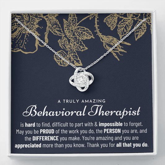 Gift For Behavioral Therapist, Behavioral Therapist Gift, Behavioral Therapist Appreciation Gift, Birthday, Love Knot Necklace