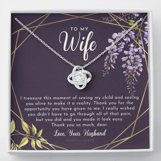 Postpartum Gift for Wife, Gift for Wife Post Pregnancy, Becoming A Mother Gift, Wife After Pregnancy Necklace, Wife Becoming A Mom