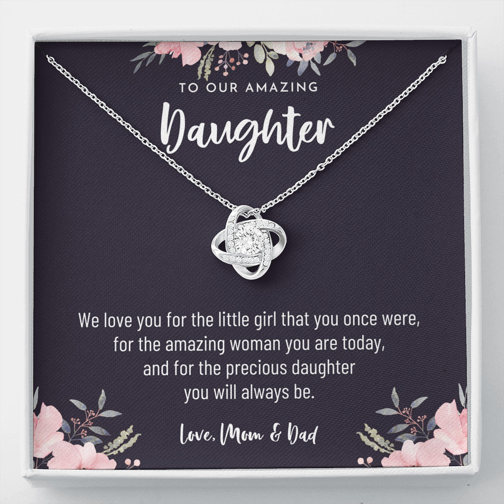 Necklace Gift For Daughter From Parents, Daughter Necklace From Mom And Dad, Daughter Gift From Parents