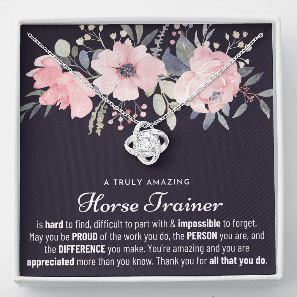 Gift For Horse Trainer, Horse Trainer Gift, Horse Trainer Appreciation Gift, Birthday, Love Knot Necklace
