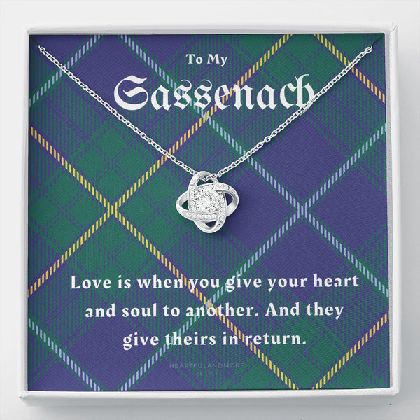 To My Sassenach, Outlander Gift, Outlander Gift Box, Outlander Jewelry, Outlander Gift For Wife, Outlander Charm, Outlander Necklace