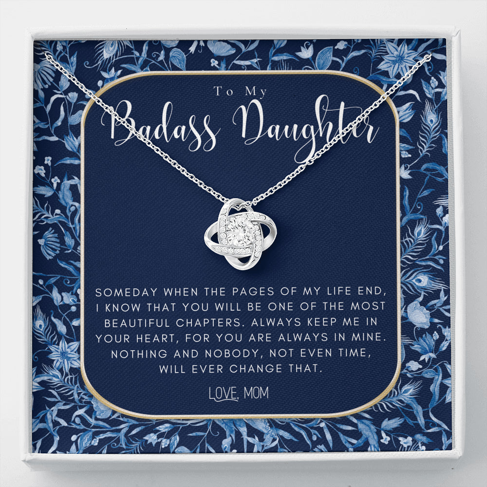 Badass Daughter Gift | To My Daughter Necklace From Mom | Grown Up Daughter Gift From Mom | Gift For Daughter from Mom | Daughter's birthday